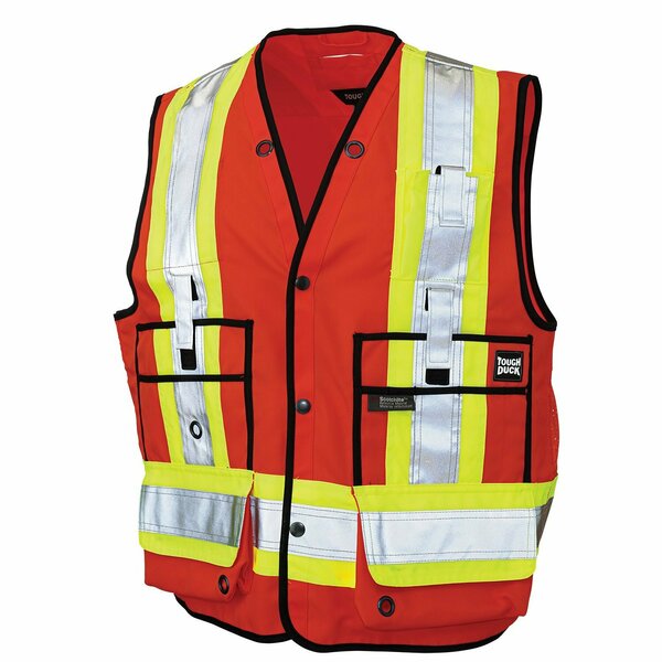 Tough Duck Surveyor Safety Vest, S31331-RED-5XL S31331