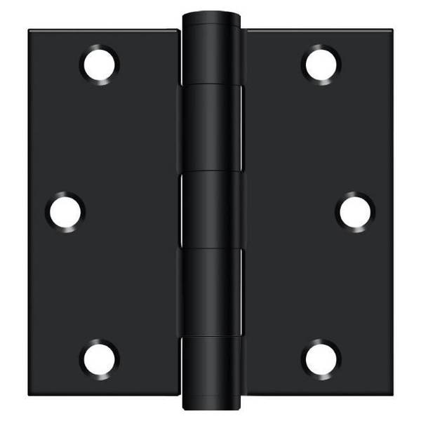 Deltana Black Square Hinge, Holes per Leaf: 3 S35HD1B