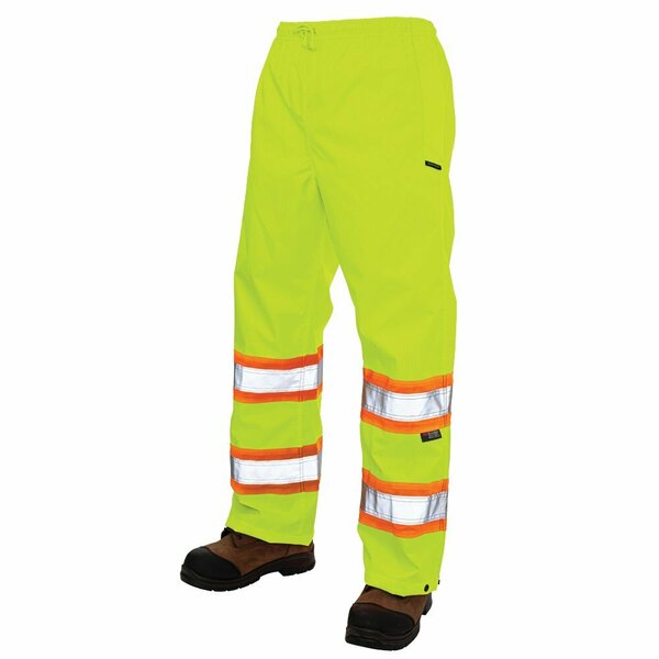 Tough Duck Hi-Vis Rain Pants, M, Yellow/Green S37411