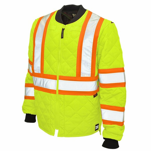 Tough Duck Fluorescent Green Polyester Jacket size XL S43211