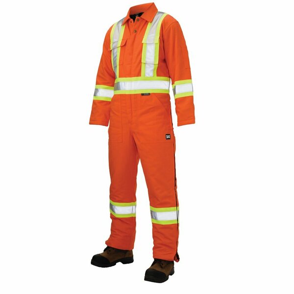 Tough Duck Insulated Duck Safety Coverall, Orng.S S78711