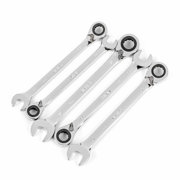 Sata Metric Reversible Ratcheting Wrench Set, ST09083SJ | Zoro