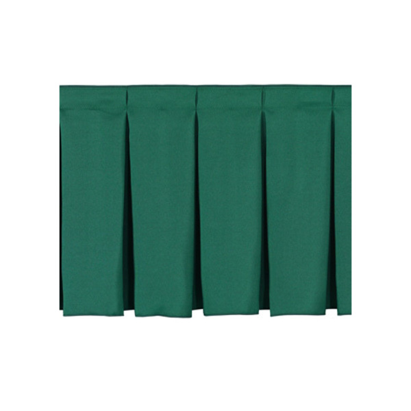 National Public Seating Stage Box Pleat Skirting, 24"H x 36"L, Green SB24-36-06