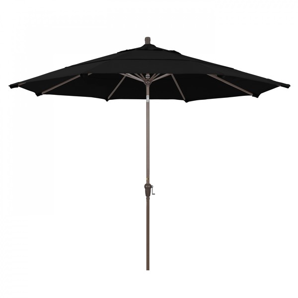 California Umbrella Patio Umbrella, Octagon, 110.5" H, Olefin Fabric, Black 194061038628