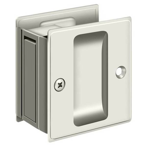 Deltana Pocket Lock, 2-1/2" X 2-3/4" Passage Bright Nickel SDP25U14