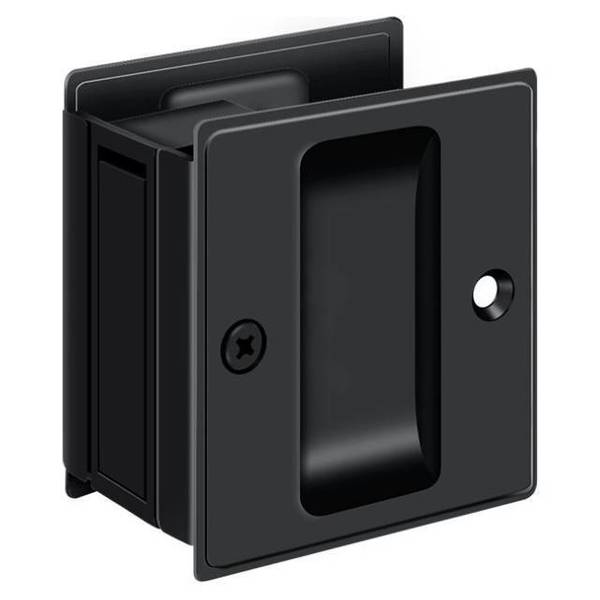 Deltana Pocket Lock, 2-1/2" X 2-3/4" Passage Black SDP25U19