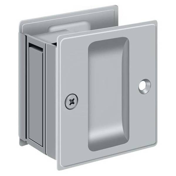 Deltana Pocket Lock, 2-1/2" X 2-3/4" Passage Satin Chrome SDP25U26D