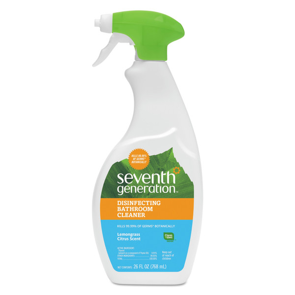 Seventh Generation Botanical Disinfecting Cleaner Spra, PK8, Spray Bottle, Lemongrass Citrus, 8 PK SEV 22811