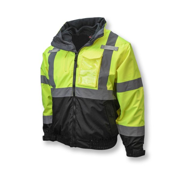 Radians Radians SJ210B Three-in-One Deluxe High Visibility Bomber Jacket SJ210B-3ZGS-2X