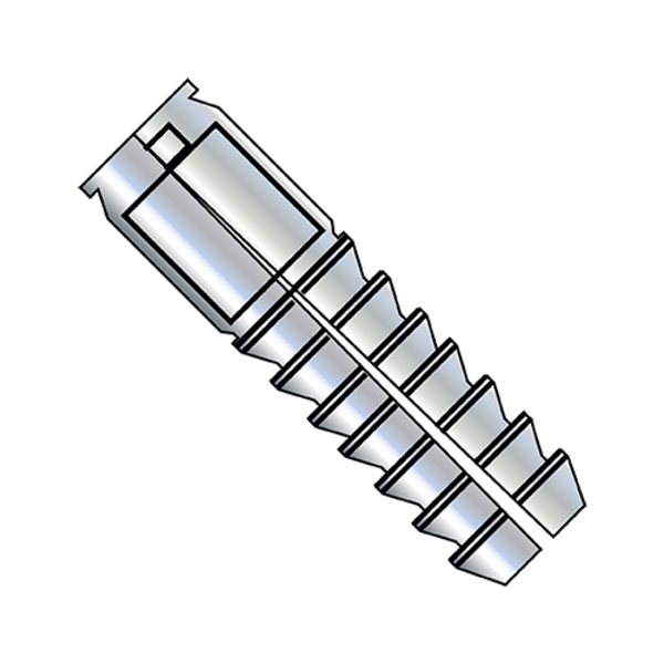 Zoro Select Lag Screw, 1/4 in, 1-1/2 in, 18-8 Stainless Steel, Zinc Plated Hex Hex Drive, 50 PK 14SLL