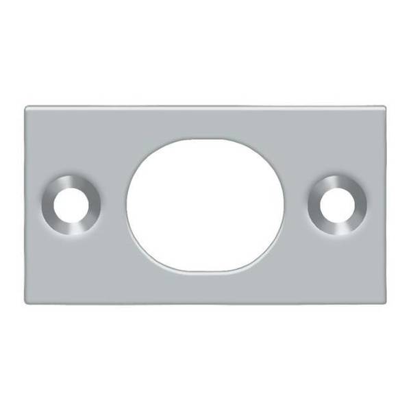 Deltana Strike Plate For 6" Flush Bolt Satin Chrome SP6FBU26D