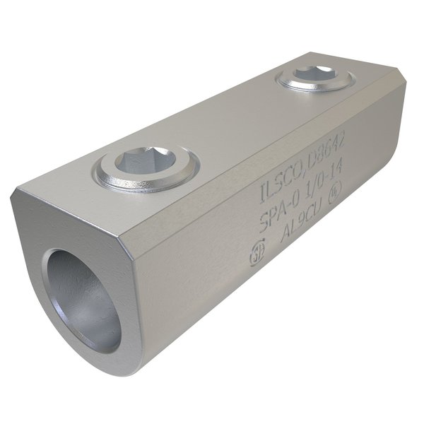 Ilsco Aluminum Splicer/Reducer, Conductor, PK3 SPA-0-EC