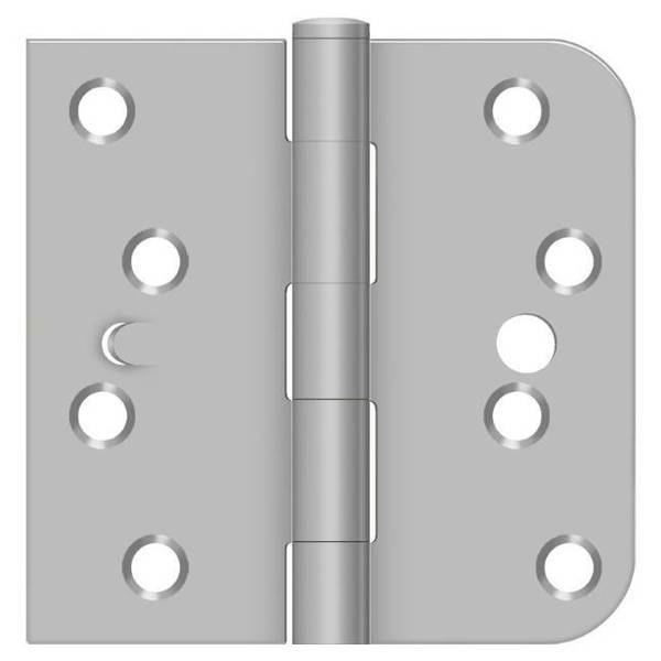 Deltana Satin Stainless Steel Square Hinge, Holes per Leaf: 4 SS44058TA32D-RH