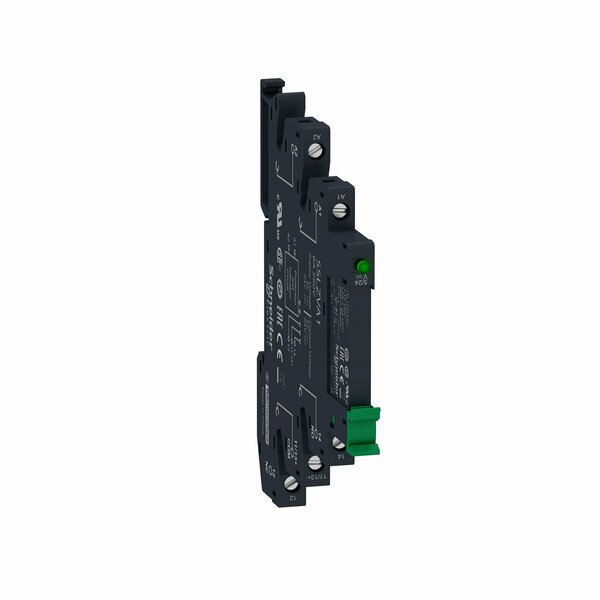 Schneider Electric Pre assembled relay, Harmony Solid State Relays , 3.5A, DC switching, screw sockets, input 4 to 12V DC, output 1 to 24V DC SSL1D03JDPV