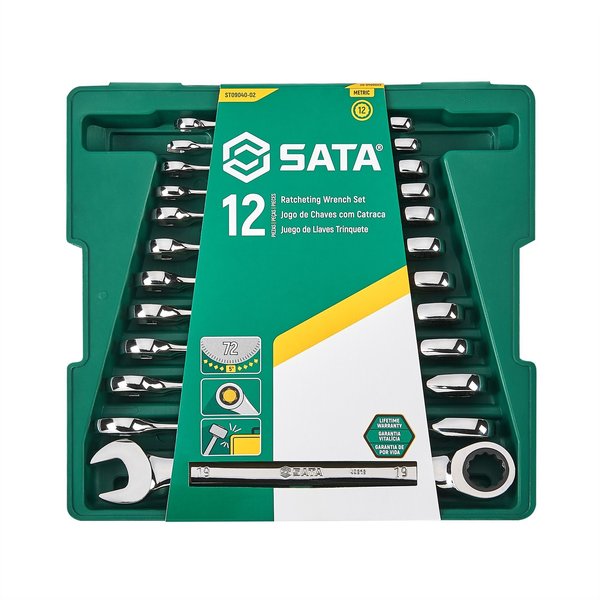 Sata Metric Combination Ratcheting Wrench Set ST09040-02 | Zoro