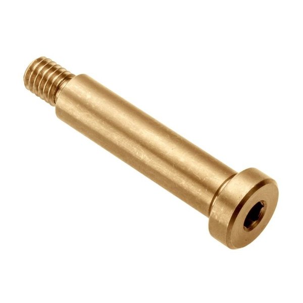 Ampg Shoulder Screw, 6g Thr Sz, 16mm Thr Lg, 20 mm Shoulder Lg, Brass STR550M12X20