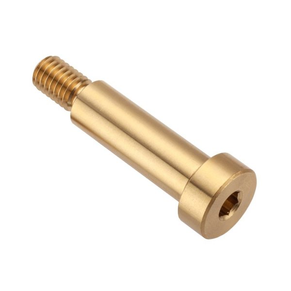 Ampg Shoulder Screw, 2A Thr Sz, 5/8 Thr Lg, 1-1/2 in Shoulder Lg, Brass STR55012C24