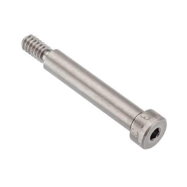 Ampg Shoulder Screw, 3A Thr Sz, 3/8 Thr Lg, 1-1/4 in Shoulder Lg, 18-8 Stainless Steel STR60114C20