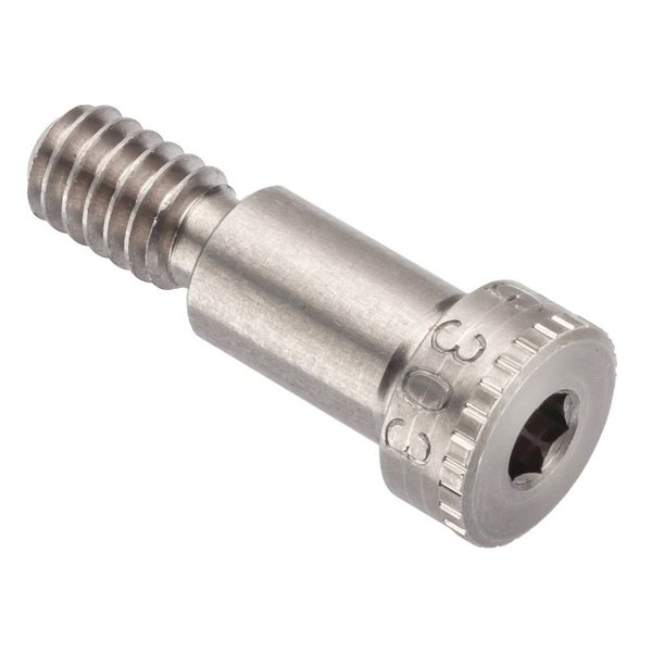 Ampg Shoulder Screw, 3A Thr Sz, 7/16 Thr Lg, 1/2 in Shoulder Lg, 18-8 Stainless Steel STR60151C08