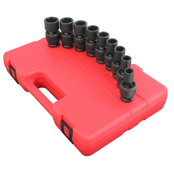 Sunex 1/2" Drive Standard Impact Socket Set, SAE, 9 pcs 2657