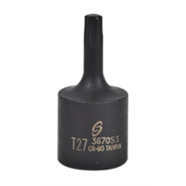 Sunex Internal Star Impact Socket, T27, 3/8"Dr 3670S3