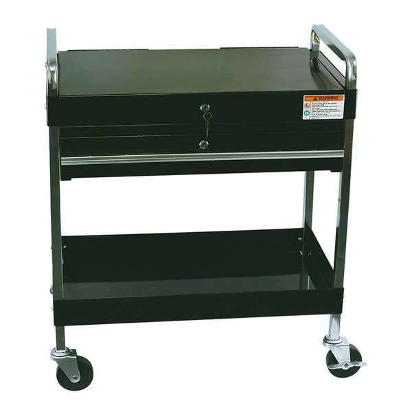 Sunex Service Cart W/ Locking Top/Drawer, Black SUN8013ABK