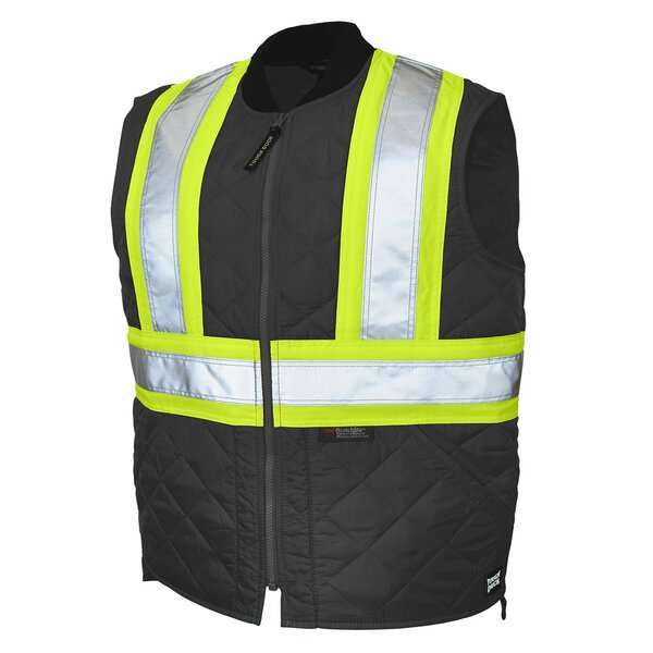 Tough Duck Quilted Safety Vest, SV051-BLACK-L SV051