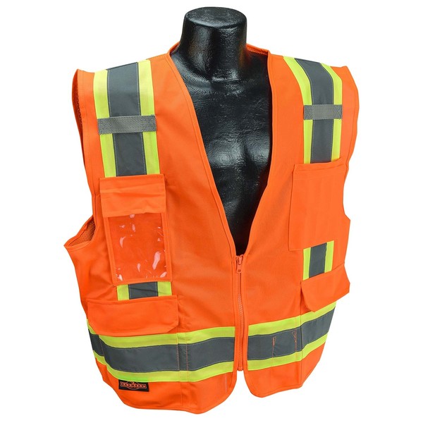 Radians SV6O2X $12.50 Orange Level 2 Safety Vests With Logo | Zoro.com