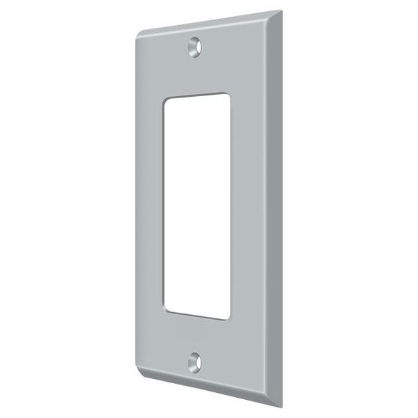 Deltana Single Rocker Switch Plate, Number of Gangs: 1 Solid Brass, Brushed Chrome Finish SWP4754U26D