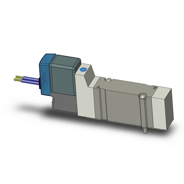 Smc Valve, Base Mnt, 5 Port, 2 Position, 24VDC SY3140-5H