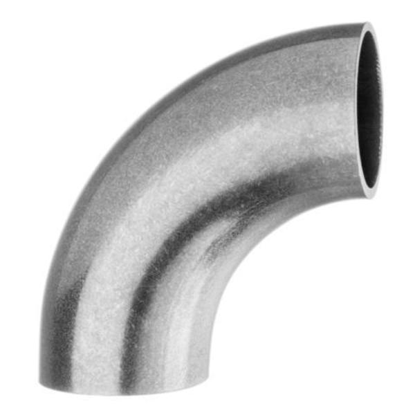 Usa Industrials Sanitary Fitting, Butt Weld, 304SS Dull, Short 90° Elbow, 1/2" ZUSA-STF-BW-9