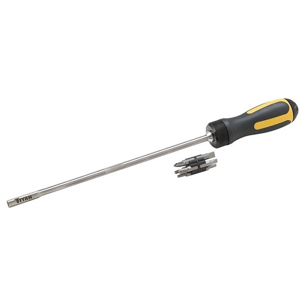 Titan Extra Long Ratcheting Screwdriver, 18" 12218