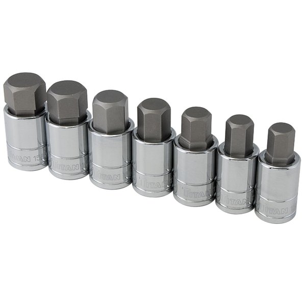 Titan 1/2" Drive Socket Set, Metric, 7 pcs 16157