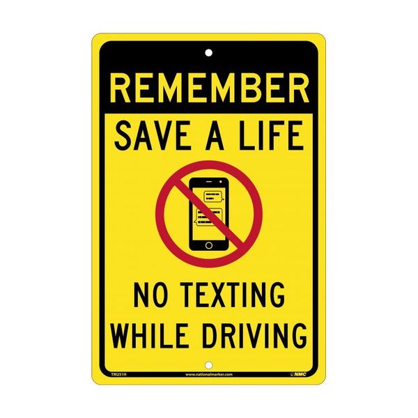 Nmc Remember Save A Life Traffic Sign, TM251H TM251H