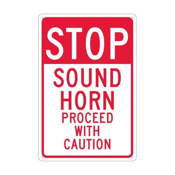 Nmc Stop Sound Horn Proceed With Caution Sign, TM70G TM70G
