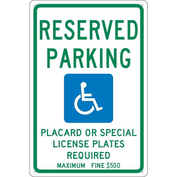 Nmc State Handicapped Reserved Parking Hawaii Sign, TMS315G TMS315G