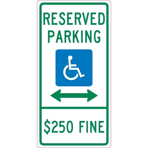 Nmc State Handicapped Reserved Parking Illinois Sign, TMS316G TMS316G