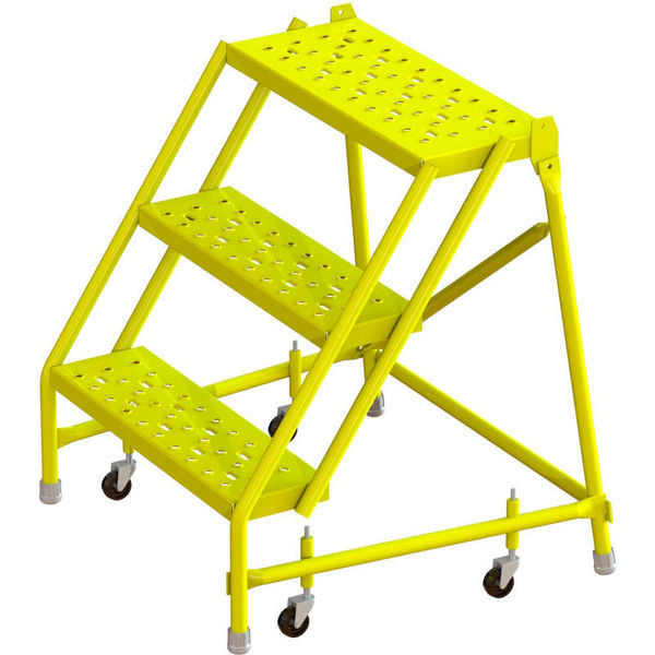 Tri-Arc Step3 Steel Rolling Ladder, W/24"Wx10"D KDSR003246-Y