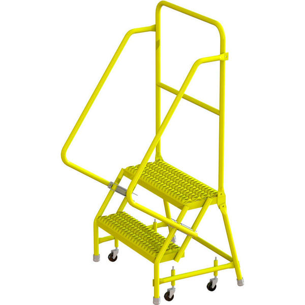 Tri-Arc Step2 Steel Rolling Ladder, W/24"Wx10"D KDSR102242-Y