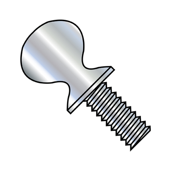 Zoro Select Thumb Screw, #12-24 Thread Size, Spade, Zinc Plated Carbon Steel, 7/8 in Lg, 1000 PK 1214TS