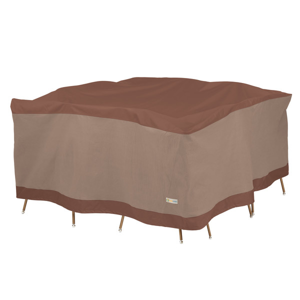 Duck Covers Ultimate Brown Patio Table Set Cover, 100"W x 100"D x 32"H UTS10010032