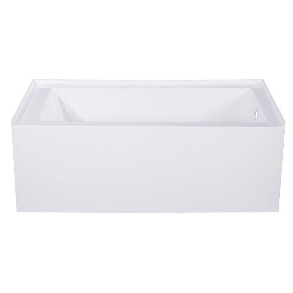 Kingston Brass VTAP543022R 54" Acrylic Alcove Tub, w/, 54" L, 30" W, White, Acrylic VTAP543022R