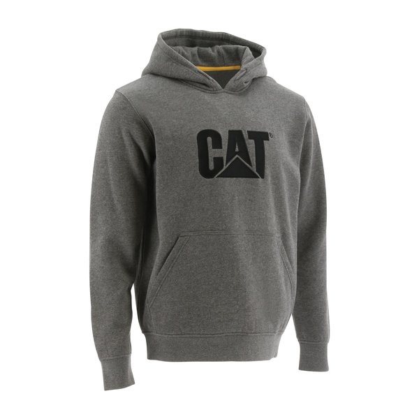 Cat Workwear Trademark Hooded Sweatshirt, Dark Heathe W10646-004