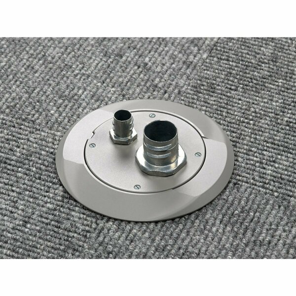 Hubbell Wiring Device-Kellems Floor Sub-Plate, 1 Gang, Round, Aluminum, Furniture Feed S1SPFFAL