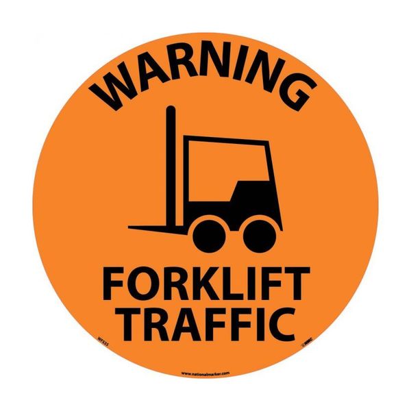 Nmc Warning Forklift Traffic Walk On Floor Sign WFS35