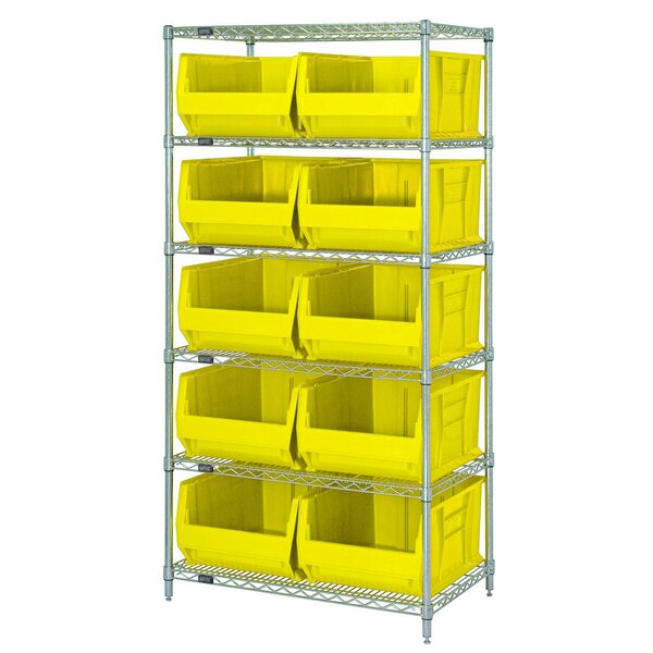 Quantum Storage Systems Shelving Unit, Wire WR6-974YL