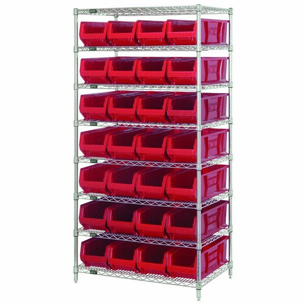 Quantum Storage Systems Shelving Unit, Wire WR8-950RD