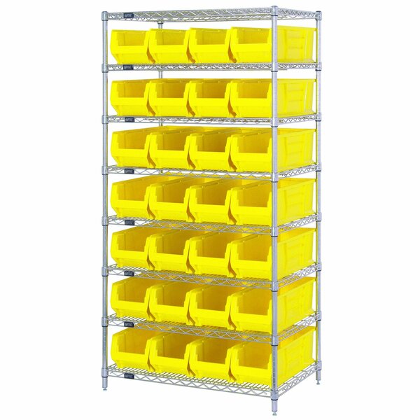 Quantum Storage Systems Shelving Unit, Wire WR8-970YL