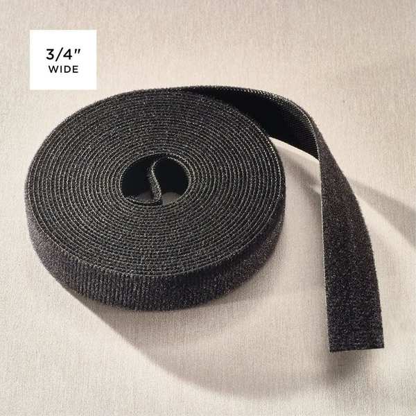 Rip-Tie W-15-1RL-GY Hook-and-Loop Cable Tie Roll, 15 ft, Gray