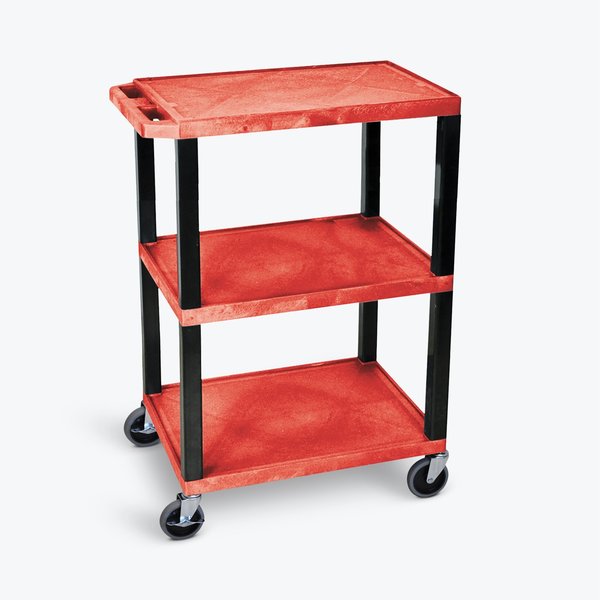Luxor Tuffy Utility Cart with Three Shelves WT34RS